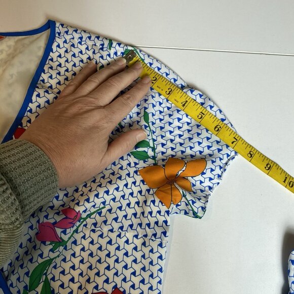 Modcloth Womens Dress Leave Delight On Floral Party Wrap Lined 80s Style Sz L - Picture 11 of 13